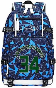 YUNZYUN Basketball Player A-ntetokounmpo Multifunction Backpack Travel Laptop Fans bag For Men Women, Navy Blue, Free Size