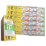 750 BOOKS 6 PAGE GAME STRIPS OF 6 TV JUMBO BINGO TICKET SHEET BIG BOLD NUMBERS