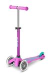 Micro Kickboard - Mini Deluxe LED 3-Wheeled, Lean-to-Steer, Swiss-Designed Micro Scooter for Kids, Ages 2-5 (Lavender)