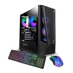 iBUYPOWER Trace 7 Mesh Gaming PC Computer Desktop TMA7N3501 (AMD Ryzen 7 5700, RTX 3050 6GB, 16GB DDR4 RGB 3200MHz (8x2), 1TB NVMe, WiFi Ready, Windows 11 Home Advanced)