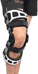 Orthomen OA Knee Brace for Pain Relief - Support for Joint Degeneration, Meniscus Tear, Arthritis, and Bone-on-Bone Pain - Dual Unloading for Medial and Lateral Compartment (Large, Right, Silver)