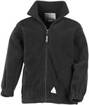 Kids full zip fleece black 4-6