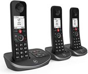 BT Advanced Cordless Landline House Phone with 100 Percent Nuisance Call Blocker, Digital Answering Machine, Trio Handset Pack