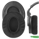 Geekria Comfort Velour Replacement Ear Pads for Sennheiser PC350, HD280 PRO, HD580, Urbanite XL Headphones Ear Cushions, Headset Earpads, Ear Cups Repair Parts (Black)