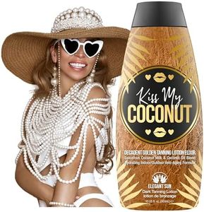 Kiss My Coconut - Tanning Bed Lotion, Skin Softening Golden Tan Intensifier with Coconut Milk & Cocoa Butter, No Bronzer, Unisex Hydrating Indoor/Outdoor Accelerator by Elegant Sun