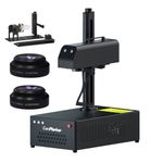 ComMarker B4 100W Max Fiber Laser Engraver with Rotary Axis,Support LightBurn Laser Engraving Machine with 2 Different Size Lens,Fiber Laser Marking Machine for Jewelry,Sliver,Tag,Tumblers,Brass