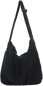 Makukke Sac à Bandoulière pour Femme - Sac à Main en Velours Côtelé - Sac fourre-Tout Décontracté pour L'école, le Bureau, le Travail, les Voyages, les Excursions et Les Courses