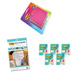 3M Post-it Sticky Note Cube, 200 Sheets & 3M Post-it Dry Erase Writing Surface, Pack of 2 & Post-it Flags - Pack of 5