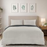 Utopia Bedding Duvet Cover Double - Soft Microfibre Polyester Duvet Cover with Pillow cases - Bedding Quilt Cover Set (Dark Grey/Light Grey)