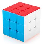 Maomaoyu Speed Magic Cube Stickerless 3x3 3x3x3 Smooth Magic Cube 3D Twist Brain Teasers Stocking Filler Toy