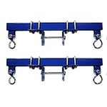 Safe Kidz Glider Swing Set Brackets | 2 Adjustable 18-Inch Glider Swing Hangers for Wooden Swing Sets | Super-Strong Powder-Coated Steel | All Hardware Included | Blue