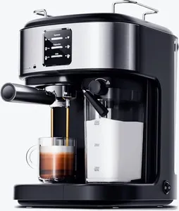 Electactic Espresso and Cappuccino Machine, 20Bar Latte Machine with Automatic Milk Frother, 3 in 1 Professional Espresso Maker with Dual Heating System & Capsule Compatible, Ideal for Home