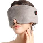 Heated Eye Mask Cordless, 2500mAh Warm Eye Compress for Dry Eyes, Sinusitis, Styes, Blepharitis, 3 Heat Levels, 20 Minutes Auto-off, Gifts for Men, Women(Grey)