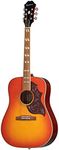 Epiphone Hummingbird Pro Solid Top Acoustic/Electric Guitar, Spruce and Mahogany Body, Rosewood Fingerboard