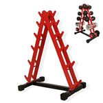 BULLAR dumbbell rack for home gym fitness (DUMBBELL-RACK) (Red)