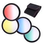 Camera Graduated Color Multicoated Filters Bundle Set for Canon EOS 1500D 1300D 1200D 1100D 1000D camera with Canon EF-S 18-55mm Lens including Red, Yellow, Blue, Green Graduated Filters