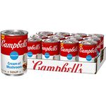 Campbell’s Condensed Unsalted Cream of Mushroom Soup, 10.5 Ounce Can (Pack of 12), brand is Campbell''s