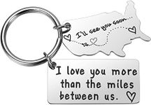 I Love You More Than The Miles Between Us Long Distance Boyfriend Gifts Relationship Keychains State Keychain