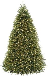 National Tree Company Pre-Lit Artificial Full Christmas Tree, Green, Dunhill Fir, Dual Color LED Lights, Includes Stand, 9 Feet