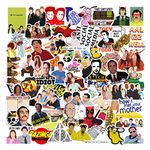 CodersParadise Pack of 57 Mix TV Shows, Movie, Anime Vinyl Stickers for Laptop, iPhone, Water Bottles, Computer - Friend, Big Bang, Office