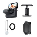 Insta360 GO 3 Midnight Black (64GB) – Small & Lightweight Action Camera, Portable and Versatile, Hands-Free POV, Mount Anywhere, Stabilization, Multifunctional Action Pod, Waterproof