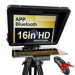 CANALHOUT 16" Universal Teleprompter with Remote Control, Fit All Tablets/iPad, Video Camera/DSLR, Pre-Assembled, 70/30 Beam Splitting Glass with Waterproof Tote, Speech and Video Creation