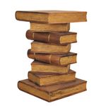 Surin Solid Monkey Pod Wood, Hand-Carved, Library Side Table