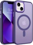 BENTOBEN for iPhone 13 Mini Phone Case, iPhone 13 Mini Case [Compatible with Magsafe] Translucent Matte Magnetic Slim Thin Shockproof Women Men Protective Cover for iPhone 13 Mini 5.4", Dark Purple