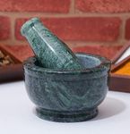 Marble mortar and pestle set,kundi,kharal,khalbatta,imamdasta,idikallu,okhli,musal,spice masher,herb mixer grinder,crusher,home decor,gift stone(size:4x4x2.5 inch)