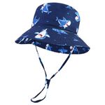 JUPSK Kid's Sun Hat, Toddler Bucket Hat Children's Foldable Hat Adjustable Summer Protection Hat Outdoor Play Hat Portable Unisex Beach Hat Sun Protection Hat