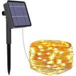 CBK Solar Fairy String Light 200 LEDs 20m Inbuilt Rechargable Batery IP65 Waterproof 8 Mode Copper Wire for Indoor Outdoor Garden Yard Balcony Diwali Christmas Party & Home Decor Led Light