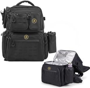 Hiking & Fishing Backpack with Cooler Compartment - Detachable Waist Bag - Water-Resistant Zipper - Fits 8 Tackle Boxes & Charging Port - Rod Holder & 40L Capacity - Gear Organizer Bag for Men & Women