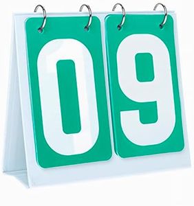 GOGO Scoreboard Flip Score Keeper Bulk for Basketball Game, Portable Scoreboard Up to 99 - Green