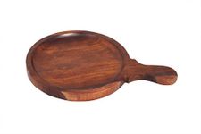 THW 10 Inches Diameter Wooden Pizza Serving Bat to Serve Pizza of Diameter 8 INCHES