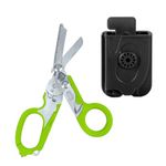 Trauma Scissors 6-in-1 Multifunctional Folding Scissors are Ideal for Professional use in Emergency Services or for Everyday tasks,Green