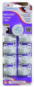 Dreambaby Mag Lock Classic 8 Locks + 1 Key, White