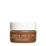 GREEN AND BEIGE Exfoclear Body Scrub Exfoliating & Moisturising | 100 ml | With Coffee Oil, Blue Clay, Cocoa Butter, Castor Sugar, Arabica Coffee | Unisex