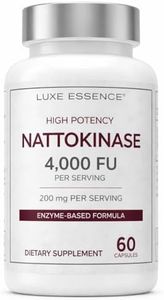 Nattokinase Capsules | 4,000 FU Per Serving | Enzyme-Based Formula | 200 mg Per Serving | 60 Capsules