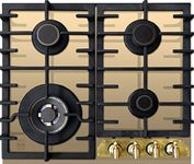 Kaiser Empire Turbo Gas Hob | 4 Gas Burners | Mains Gas or LPG | Ivory Glass Cooktop