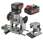 Trend 18V Cordless Plunge & Trim Router Kit, 1/4 Inch Collet, 2 x 5.0Ah Batteries, Enhanced Precision Routing, T18 Range, T18S/R14P1