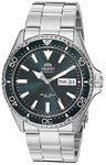 Orient Men's Kamasu Stainless Steel Japanese-Automatic Diving Watch, Green - Metal Bracelet, Diving Watch