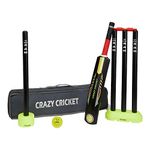 Ram Cricket Mini Crazy Cricket Set - approx. ages 5-9 yrs – includes 1 x Size 2 Bat – Durable & Balanced Kwik Cricket Style Set for Cricket Training, Cricket Matches, Garden, Beach, or Park