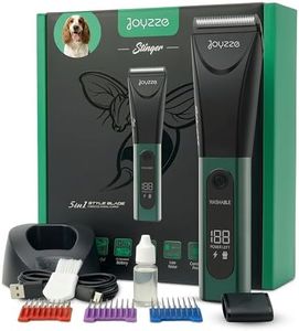 JOYZZE Stinger 5-in-1 Cordless Clipper - Powerful and Versatile Dog Clippers for Grooming, Cordless Convenience, and Stylish Dog Clippers Design