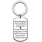 JMIMO Dog Dad Gifts Keyring for Men Father's Day Gift Dog Dad Birthday Gift Dog Lovers Gift Funny Dog Owner Gift for Dog Dad Daddy Christmas Keyring Present