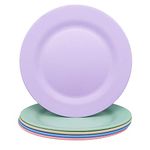 Wheat Straw Dinner Plate 11 inch Set 5, Unbreakable Plastic Plate, Microwave and Dishwasher Safe, Suitable for Outdoor, Camping, Picnic……