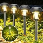 Fohil Solar Pathway Lights 12 Pack, Waterproof Solar Lights Outdoor, Auto On/Off Solar Garden Lights Landscape Lighting, Solar Powered Path Lights for Yard Driveway Walkway Patio Lawn Decoration