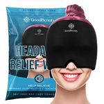 GoodBeauty Headache Relief Hat Migraine Cap, Wearable Migraine Mask Ice Head Wrap for Tension Headache, Puffy Eyes, Frontal Sinus Headache, and Stress Relief Gel Cold Compress