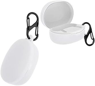 kwmobile Case Compatible with Anker Soundcore Life P2 mini Case - Silicone Cover Holder for Earbuds - White