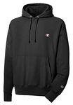 Champion Reverse Weave Pullover Hooded Sweatshirt, Best Comfortable Hoodies for Men, Left Chest C