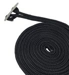 Rainier Supply Co Dock Line - 50' x 5/8" Double Braided Nylon Dock Lines/Mooring Lines with Professionally Spliced Eyelet - Yacht Accessories, Black